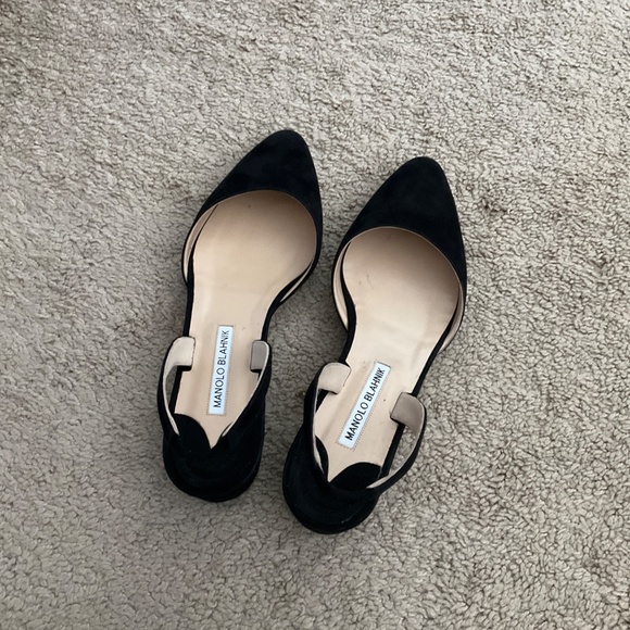 Manolo Blahnik Aspro Suede Block-Heel Slingback Pump - Picture 10 of 10